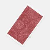 Serviette En Papier Floral Design 30 (Coin)
