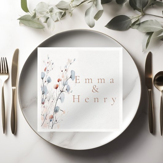 Serviette En Papier Floral d'hiver