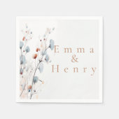 Serviette En Papier Floral d'hiver (Devant)