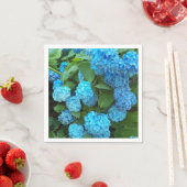 Serviette En Papier Floral d'Hydrangée Bleue (En situation)