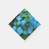 Serviette En Papier Floral d'Hydrangée Bleue (Coin)