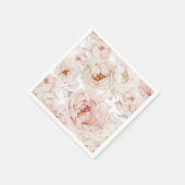 Serviette En Papier Floral élégant et intemporel (Coin)