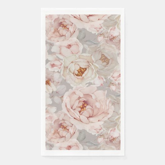 Serviette En Papier Floral élégant et intemporel (Devant)