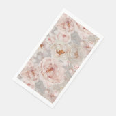 Serviette En Papier Floral élégant et intemporel (Coin)