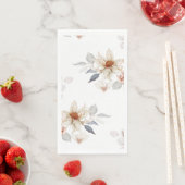 Serviette En Papier Floral élégant et intemporel (En situation)