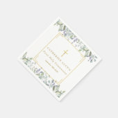 Serviette En Papier Floral Elegant Gold Cross Première Sainte Communio (Coin)