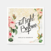 Serviette En Papier Floral Élégant La Nuit Avant La Répétition (Devant)