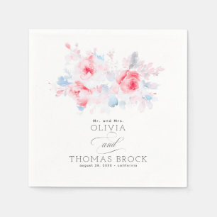 Serviette En Papier Floral Élégant Mariage d'été