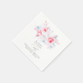 Serviette En Papier Floral Élégant Mariage d'été (Coin)