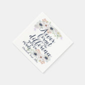 Serviette En Papier Floral Élégant N'Oublie Jamais La Différence (Coin)