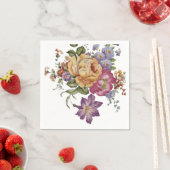 Serviette En Papier Floral Fantasy  (En situation)