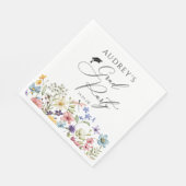 Serviette En Papier Floral Fleur sauvage moderne Grad Party (Coin)