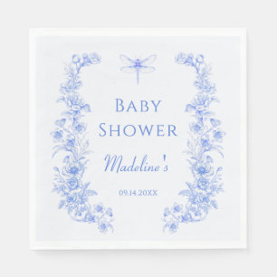 Serviette En Papier Floral Français Quelque chose Baby shower de libel