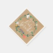 Serviette En Papier Floral Garland Baby Sprinkel / Douche Rustic Boho (Coin)