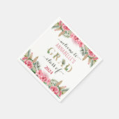 Serviette En Papier Floral Graduation Luau Classe De 2024 (Coin)