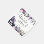 Serviette En Papier Floral Halloween Crâne bébé brasse douche (Coin)