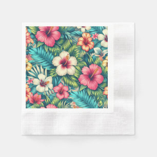 Serviette En Papier Floral hawaïen/tropical