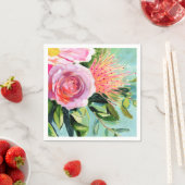 Serviette En Papier Floral I (En situation)