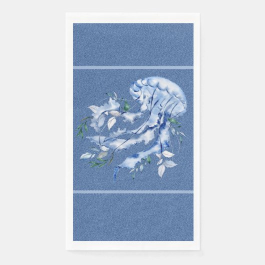 Serviette En Papier Floral Jellyfish Papier Serviettes d'hôtes (Devant)