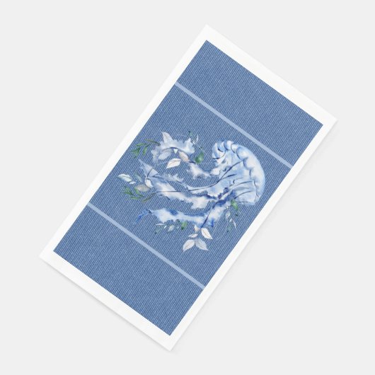 Serviette En Papier Floral Jellyfish Papier Serviettes d'hôtes (Coin)