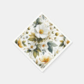 Serviette En Papier Floral mariage (Coin)