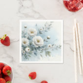 Serviette En Papier Floral mariage (En situation)