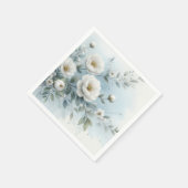 Serviette En Papier Floral mariage (Coin)