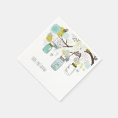 Serviette En Papier Floral Mason Jars (Coin)