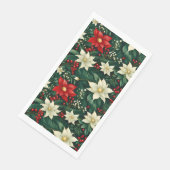 Serviette En Papier Floral Motif de Noël (Coin)