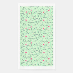 Serviette En Papier Floral pattern.05.FR.pink et Lgreen LGreen BG
