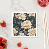 Serviette En Papier Floral Peony Élégant Moderne (En situation)