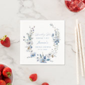 Serviette En Papier Floral Quelque chose de bleu avant de faire Fête d (En situation)