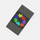 Serviette En Papier Floral Rainbow Love Hearts (Coin)