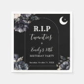 Serviette En Papier Floral RIP Twenties 30th Birthday Paper Napkin (Devant)