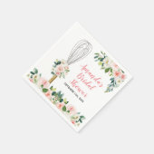 Serviette En Papier Floral rose Bientôt être fouetté Fête des mariées (Coin)