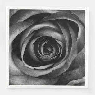 Serviette En Papier Floral Rose noir Vintage décoratif
