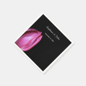 Serviette En Papier Floral rose pourpre Tulips Mariage de Fête des mar (Coin)
