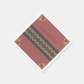 Serviette En Papier Floral rose rose rose rose (Coin)