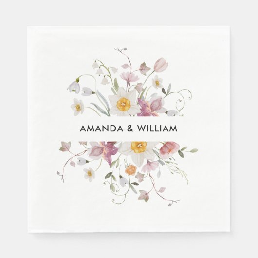 Serviette En Papier Floral vintage (Devant)