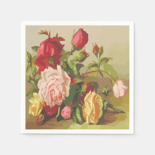 Serviette En Papier Floral vintage (Devant)