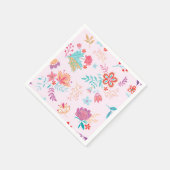Serviette en papier floral vintage boho chic (Coin)