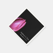 Serviette En Papier Floral Violet Tulipes rose Mariage de Fête des mar (Coin)