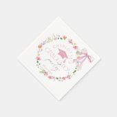 Serviette En Papier Floral Widflower Pink Bow Graduation party (Coin)