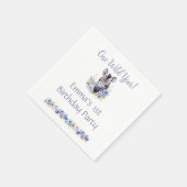 Serviette En Papier Floral Zebra Anniversaire (Coin)