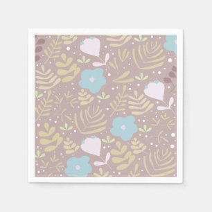 Serviette En Papier Florale minimal