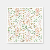 Serviette En Papier Florales d'Automne (Devant)