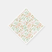 Serviette En Papier Florales d'Automne (Coin)