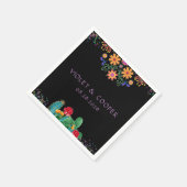 Serviette En Papier Florales de Fiesta et Mariage de Cactus (Coin)