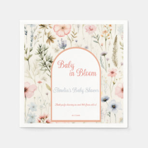 Serviette En Papier Flore Arch Design bébé dans le Baby shower de fleu