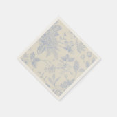 Serviette En Papier Flore bleu Français Toile Floral (Coin)